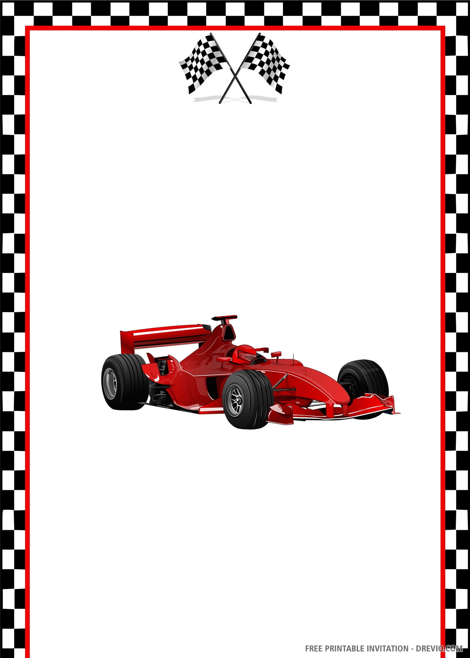 FREE PRINTABLE Racing Car Birthday Invitation Template Download Hundreds FREE PRINTABLE Birthday Invitation Templates