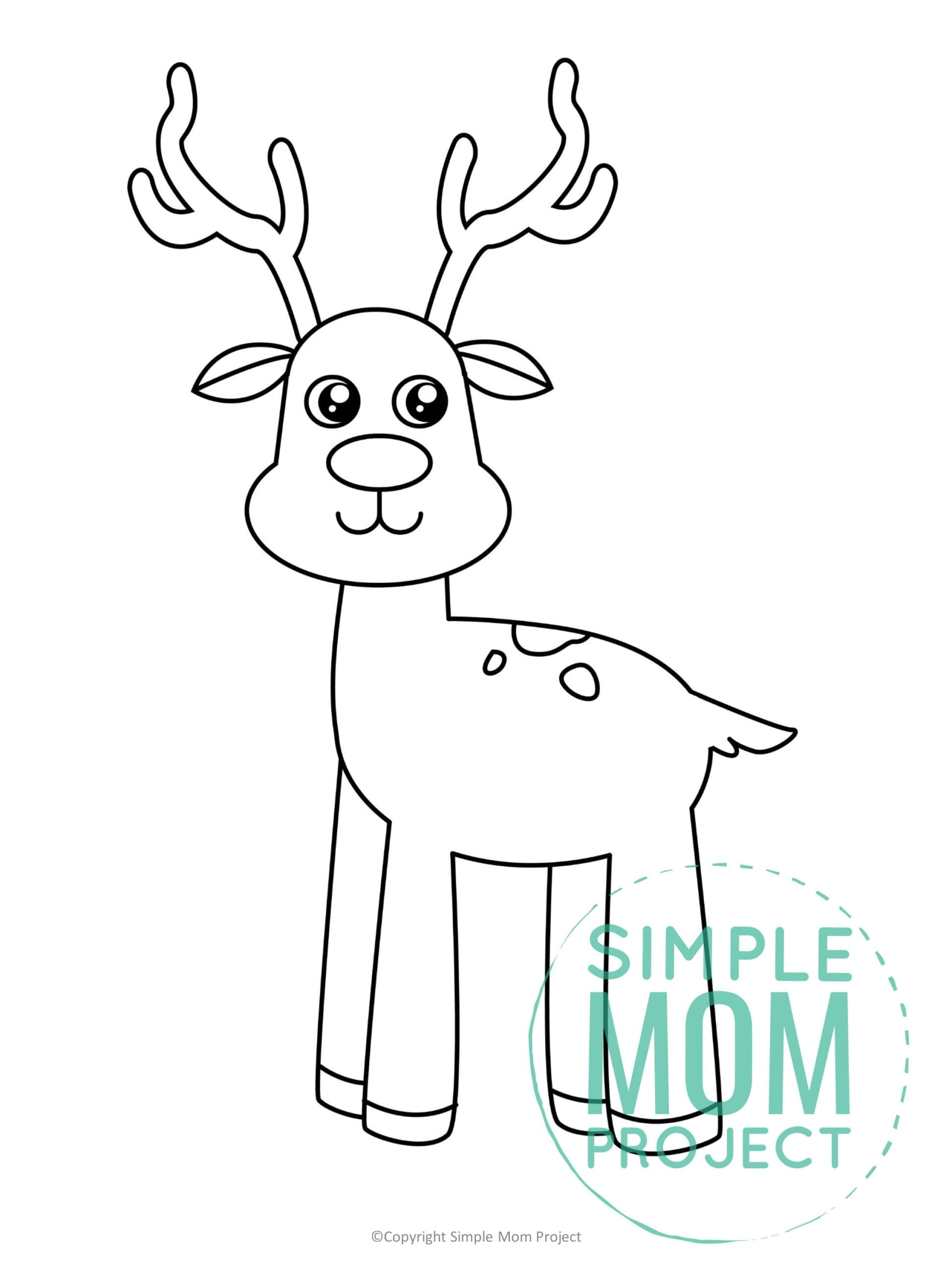 Free Printable Reindeer Template Simple Mom Project