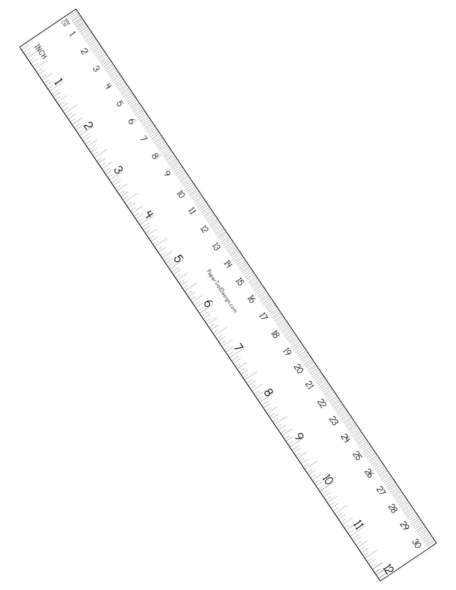 Free Printable Ruler inches And Cm Paper Trail Design Printable Ruler Ruler Paper Trail