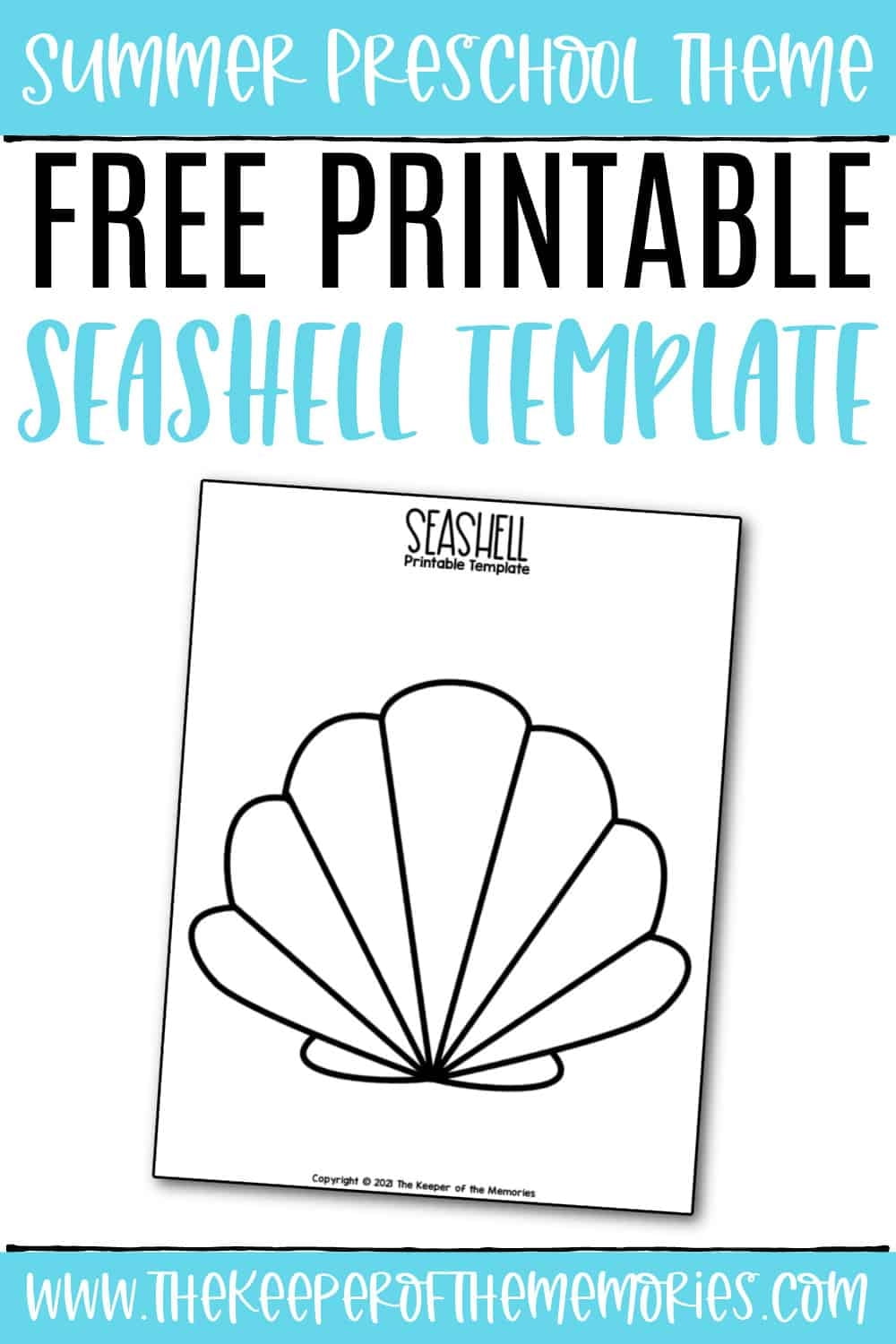 Free Printable Seashell Template The Keeper Of The Memories