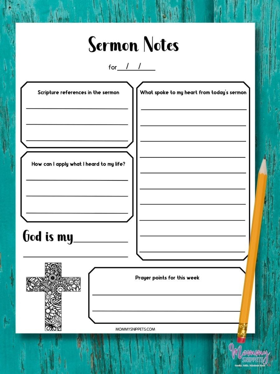 Free Printable Sermon Notes For Kids Best Way To Engage Kids In Church