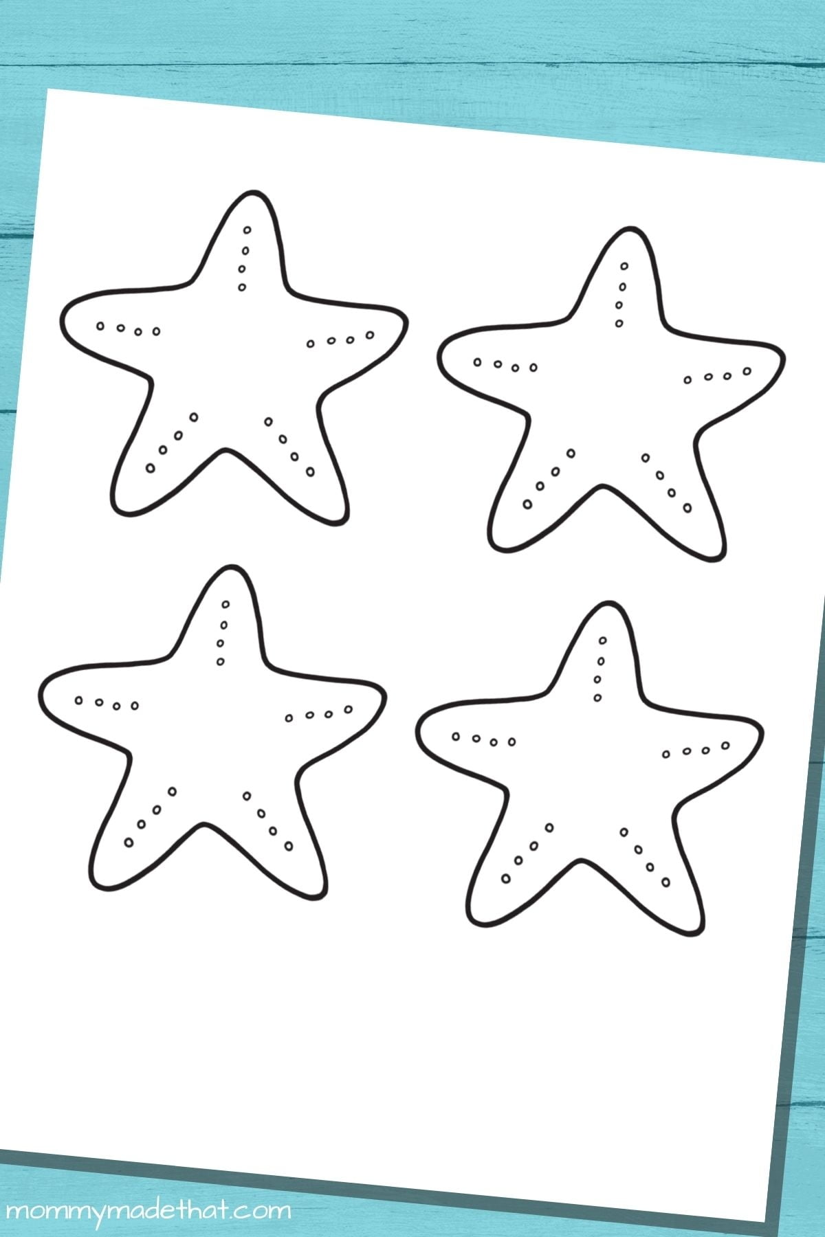 Starfish Template Free Printable