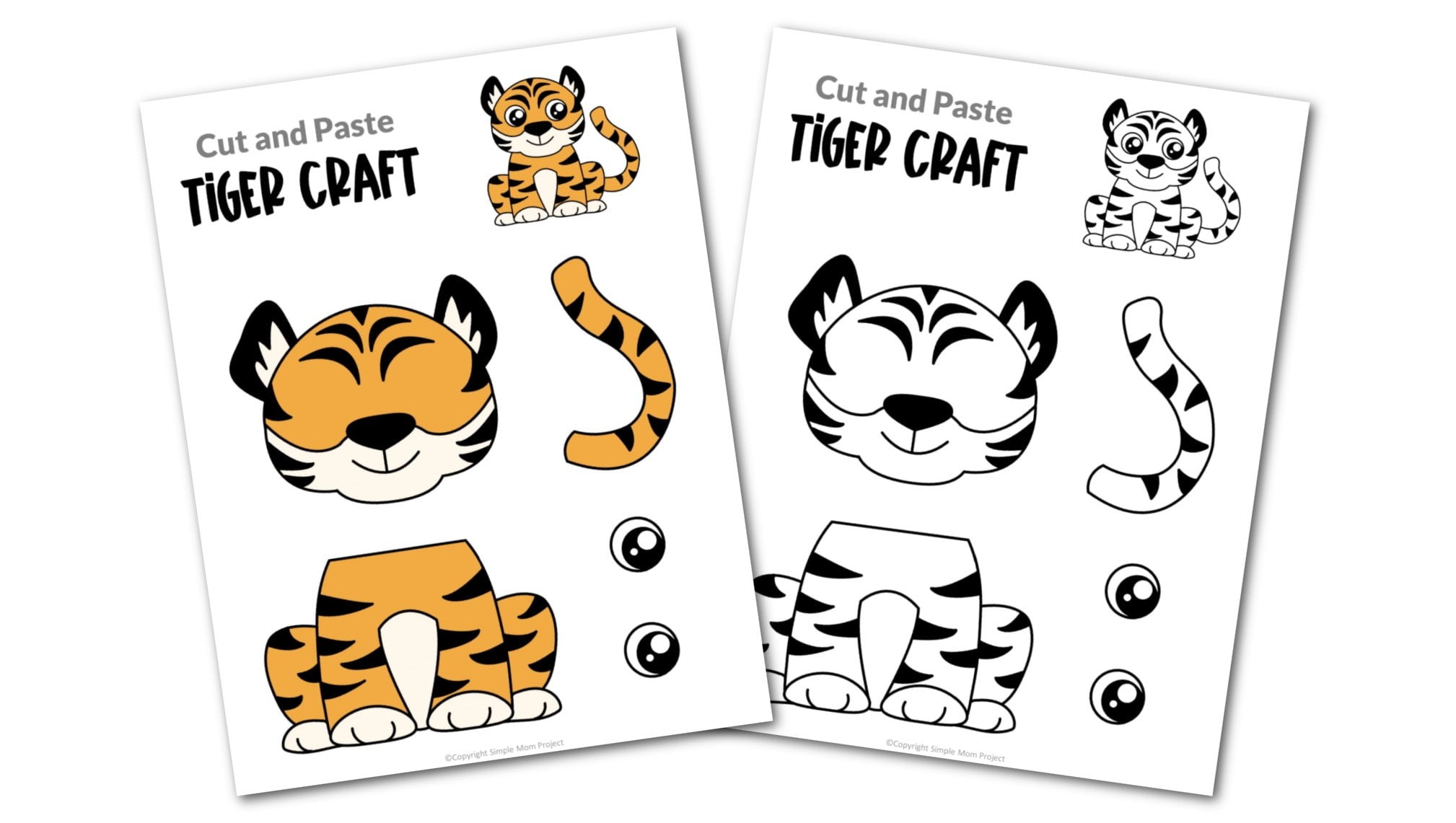 Printable Tiger Craft Template