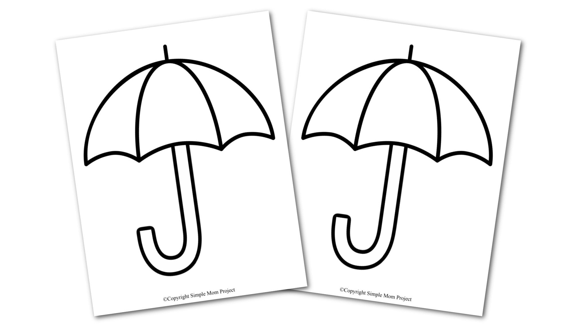 Free Printable Umbrella Template Simple Mom Project
