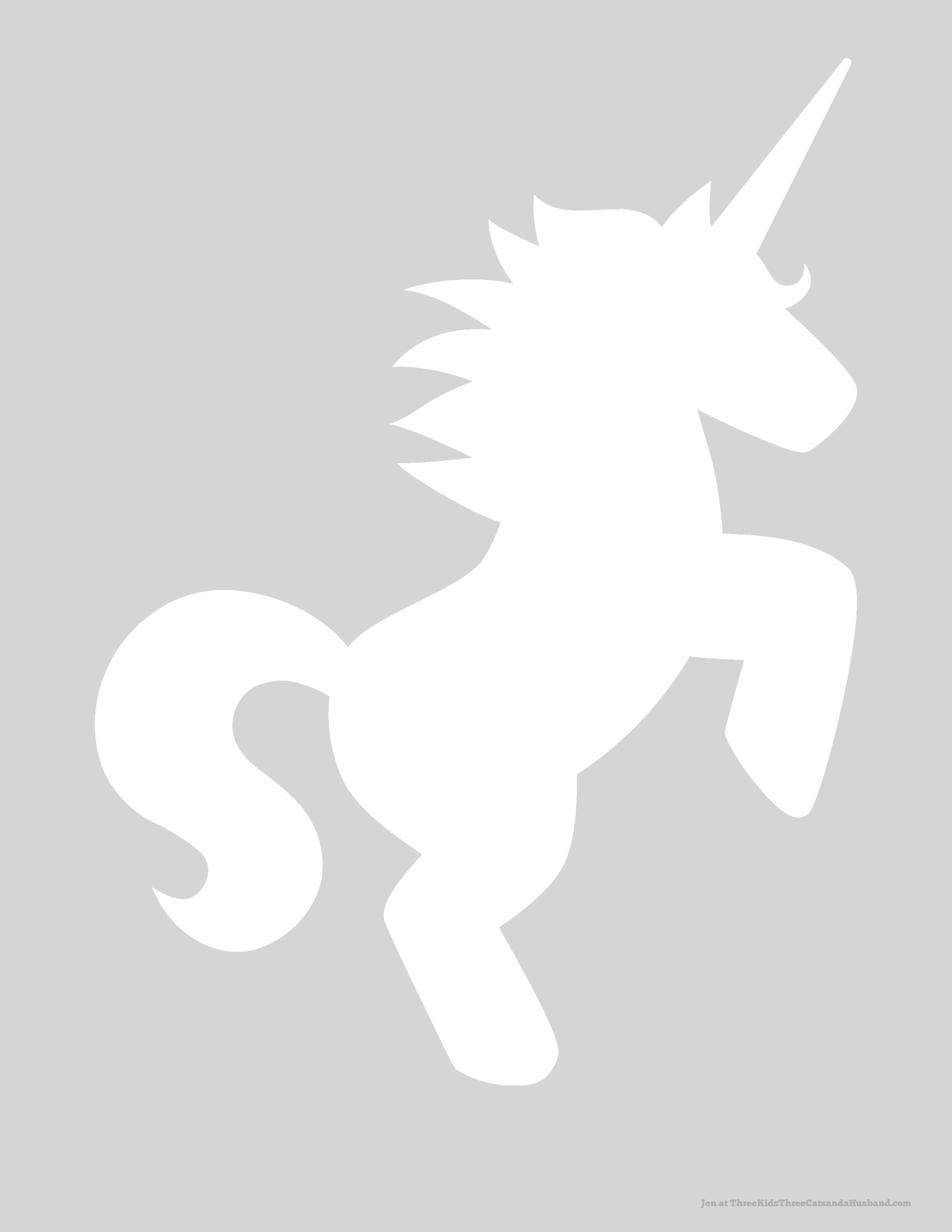 Free Printable Unicorn Head Templates