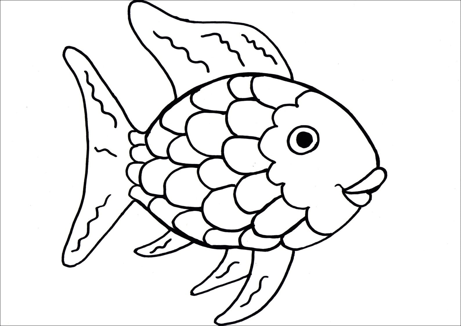 Printable Rainbow Fish Template
