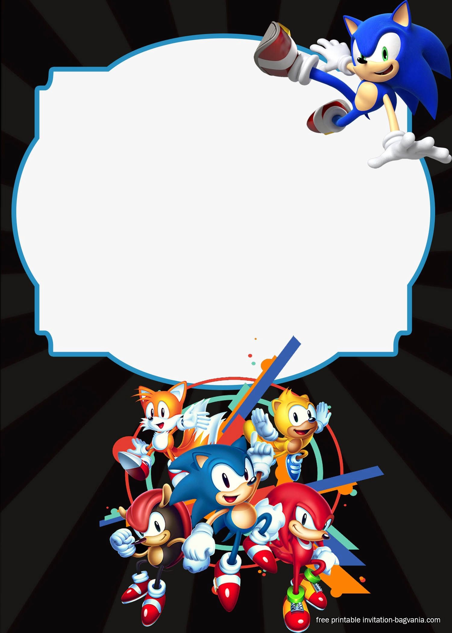 FREE Sonic The Hedgehog Invitation Templates Sonic Birthday Parties Sonic Birthday Sonic Party