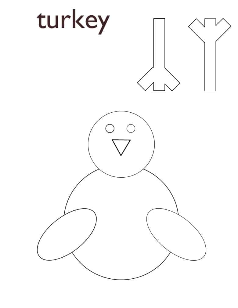 Printable Turkey Body Template