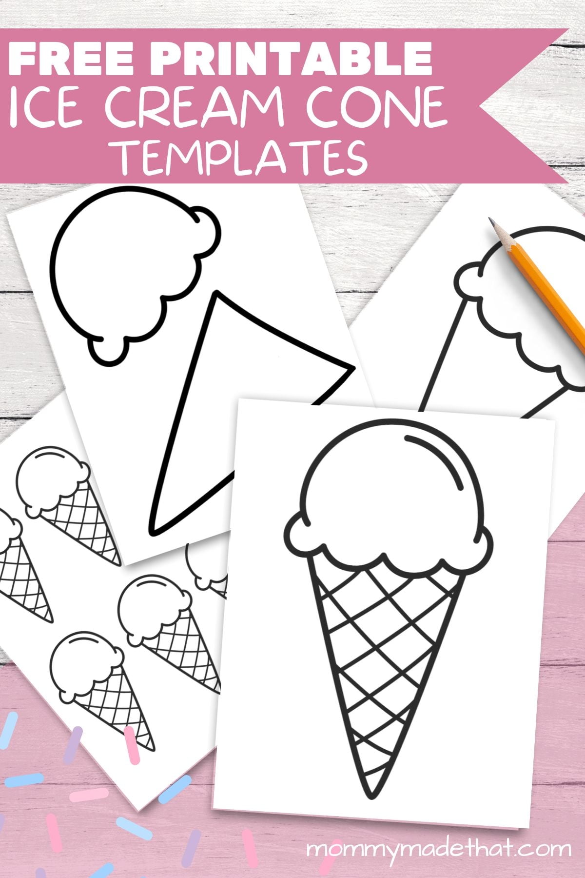 Free Printable Ice Cream Cone Template