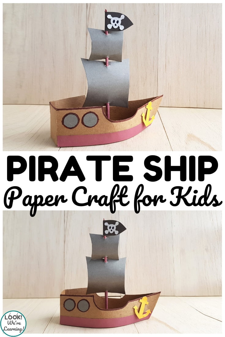 Fun Paper Pirate Ship Craft For Kids Look We re Learning 