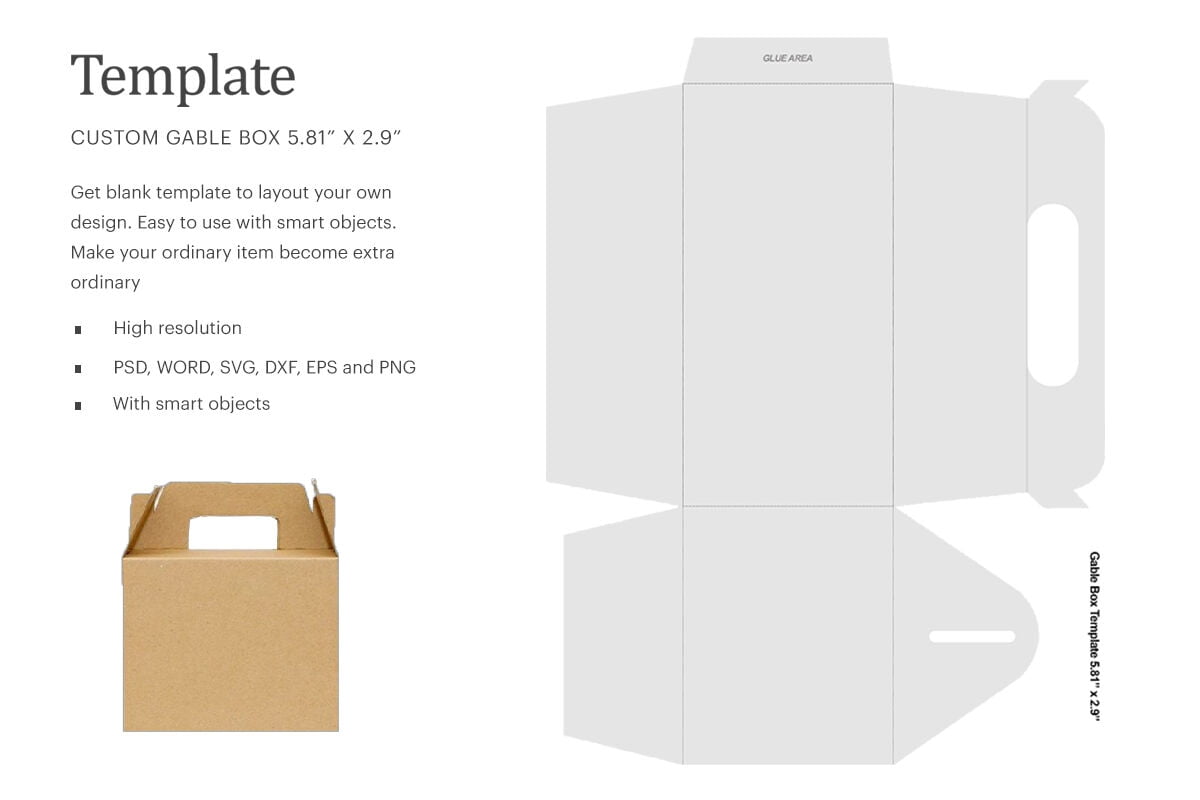 Printable Gable Box Template