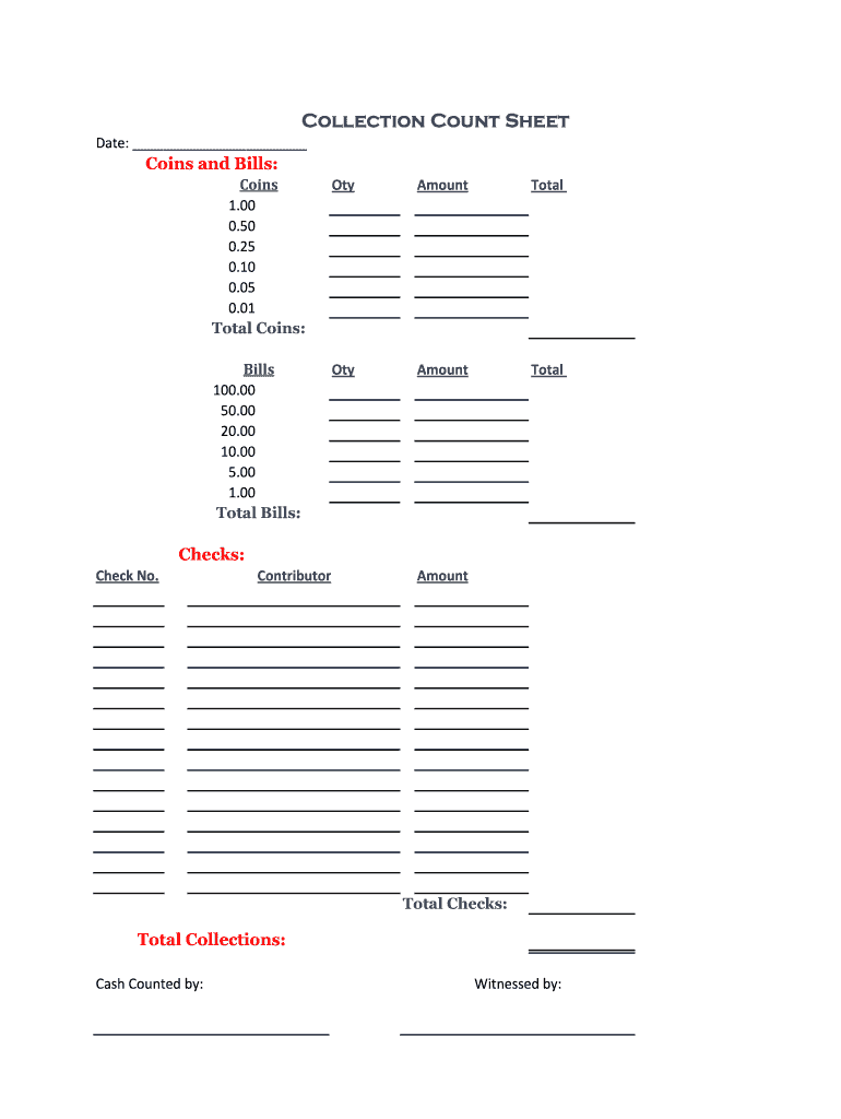 Get Church Offering Sheets Form And Fill It Out In January 2023 Pdffiller