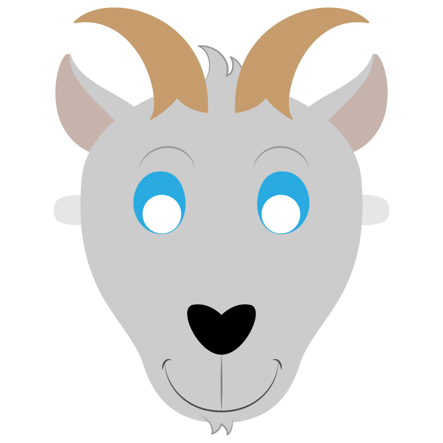 Goat Mask Template Free Printable Papercraft Templates