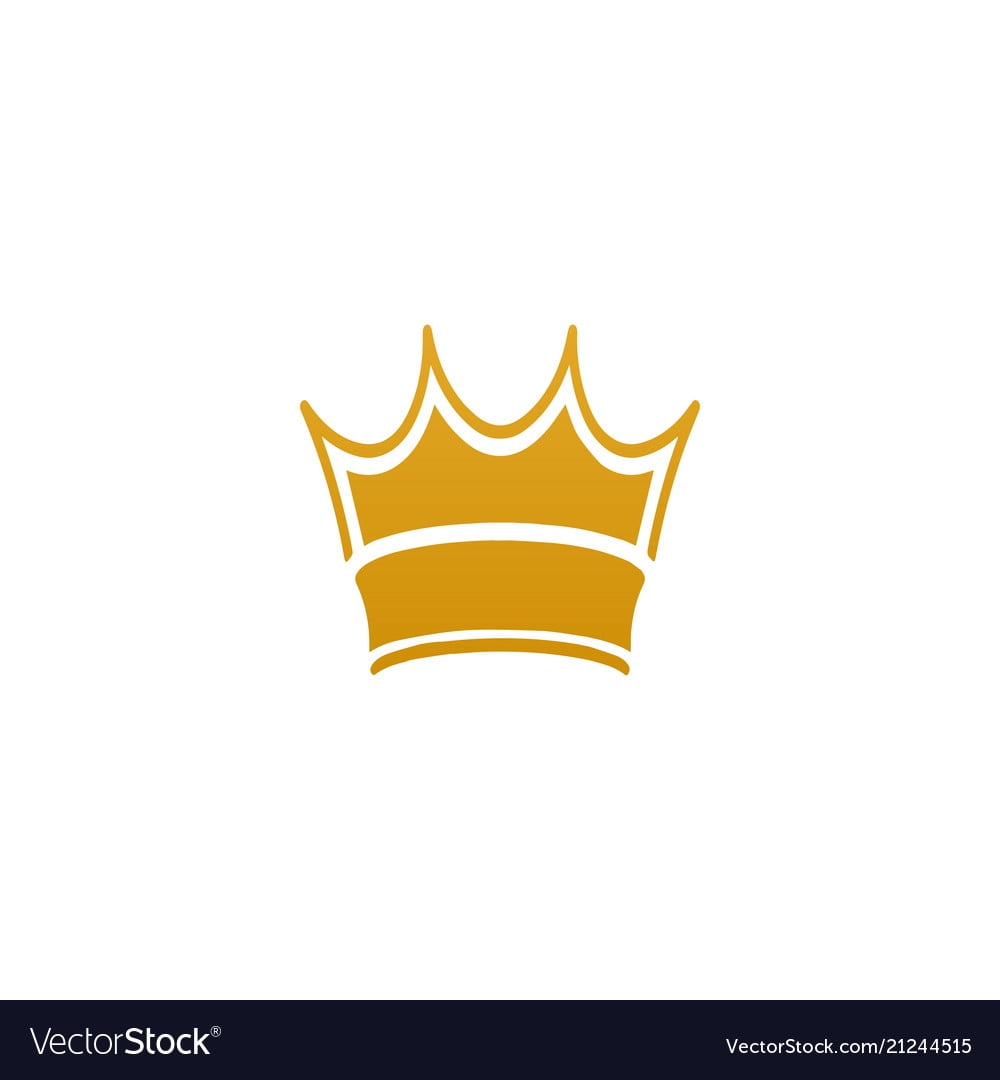 Golden Crown Template Royalty Free Vector Image
