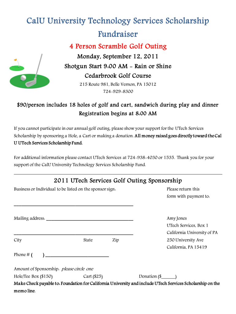 Golf Tournament Registration Form Fill Online Printable Fillable Blank PdfFiller