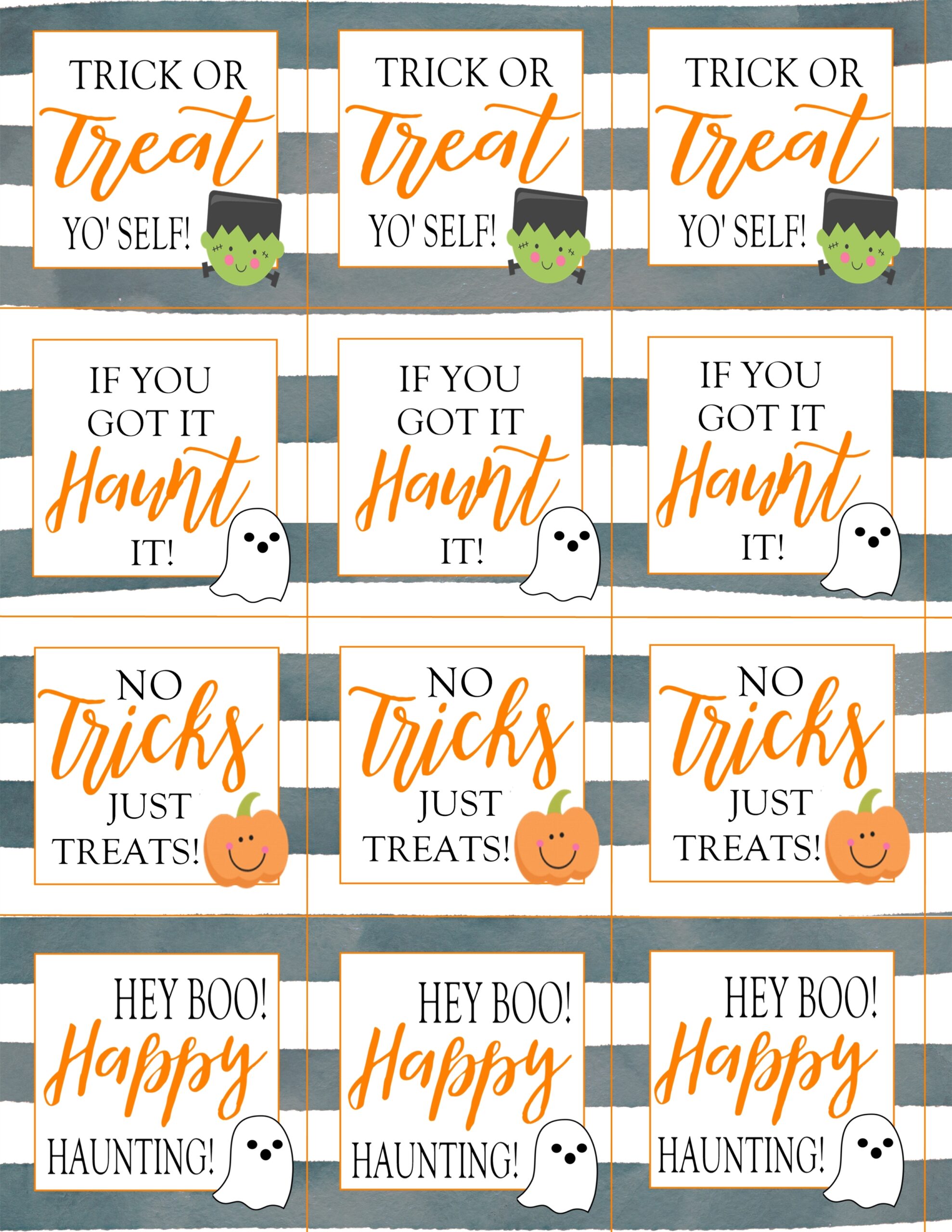 Halloween Treat Tags 4 Designs Crisp Collective