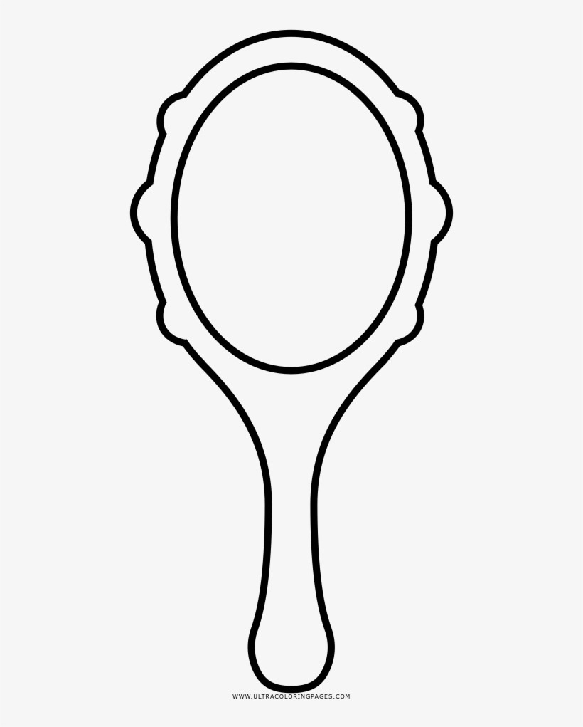 Hand Mirror Coloring Page Mirror Outline Transparent PNG 1000x1000 Free Download On NicePNG