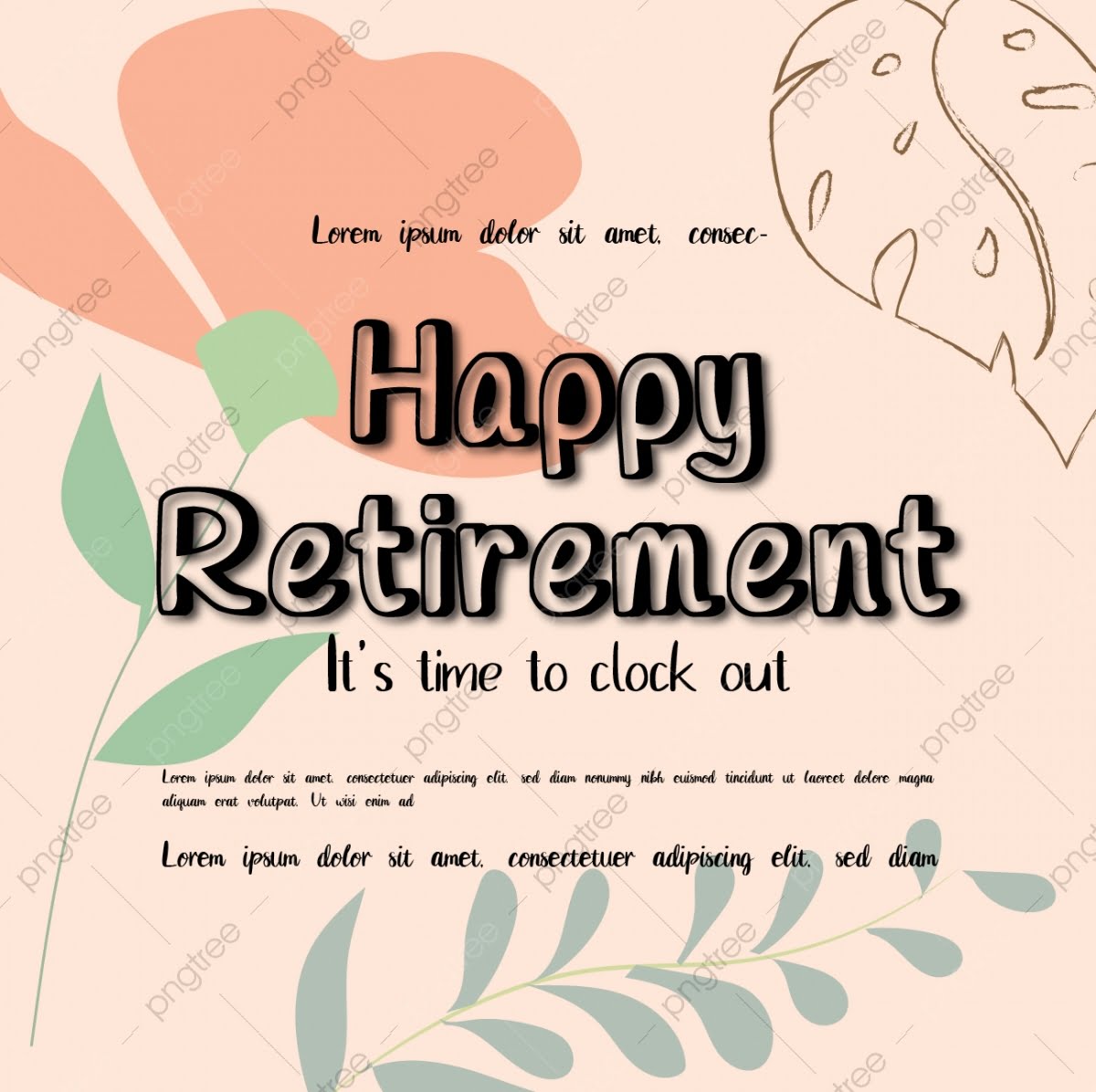 Free Printable Happy Retirement Retirement Card Template