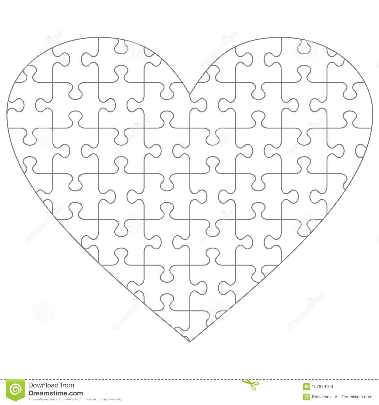 Heart Puzzle Template Stock Illustrations 5 745 Heart Puzzle Template Stock Illustrations Vectors Clipart Dreamstime