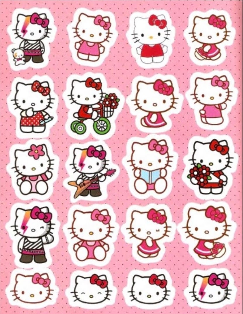 Hello Kitty Stickers Pegatinas Bonitas Imprimibles Kitty Pegatinas Kawaii