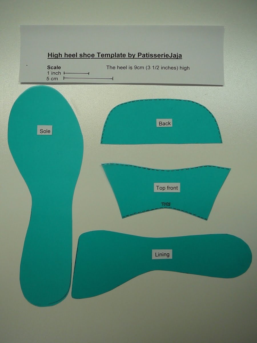 High Heel Shoe Template Printable