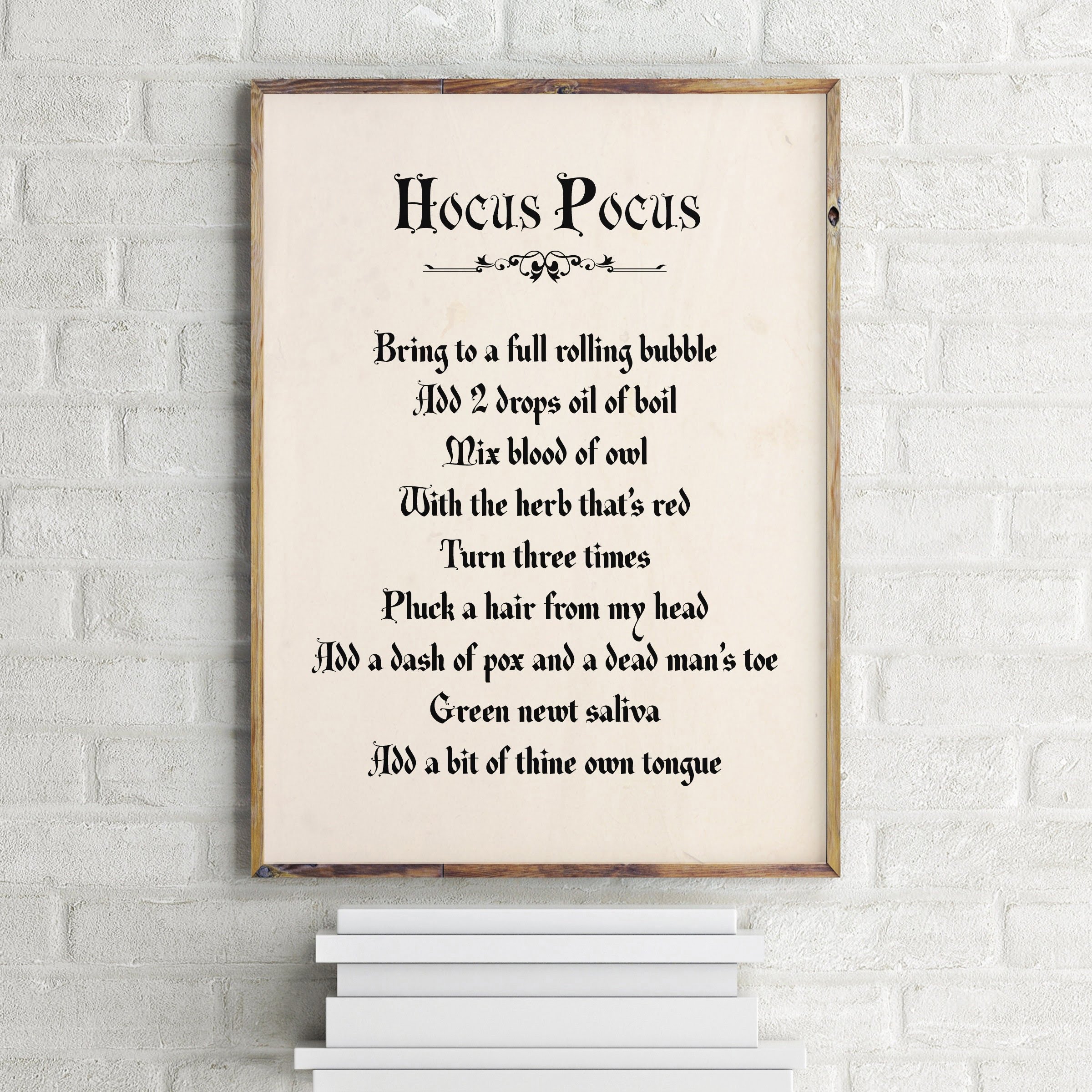 Hocus Pocus Printhalloween Book Page Printenchanting Etsy