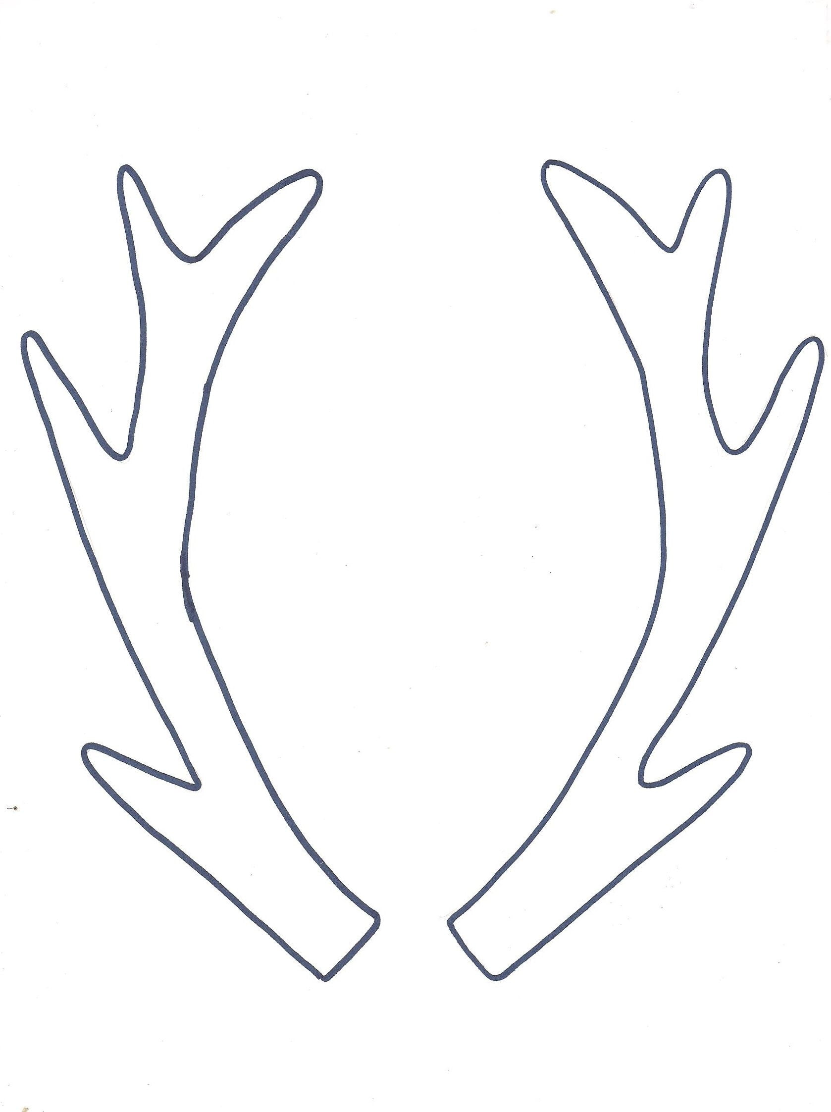 Holiday Hoop Art Free Antler Printable Christmas Stencils Reindeer Antlers Antlers