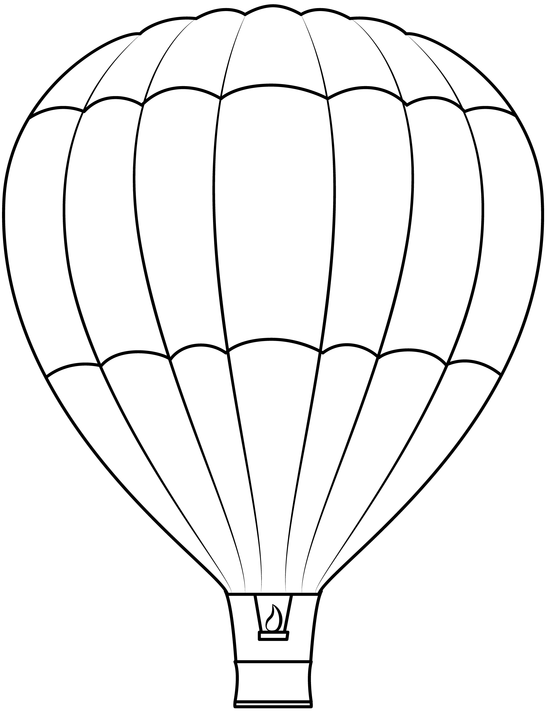 Printable Hot Air Balloon Template