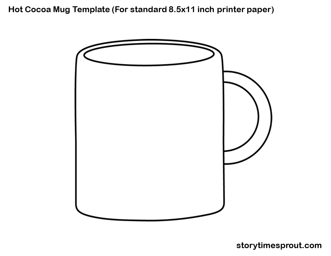 Hot Cocoa Mug Template Printable Hot Chocolate Art Craft Activities For Toddlers Winter Crafts Preschool