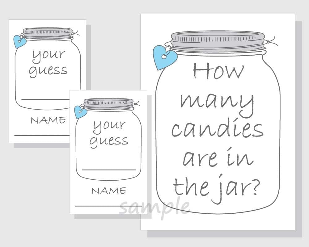 Printable Candy Jar Guessing Game Template