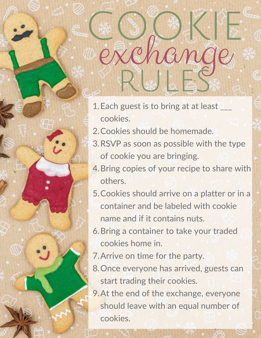 How To Host A Cookie Exchange Free Printables Invitation Templates 