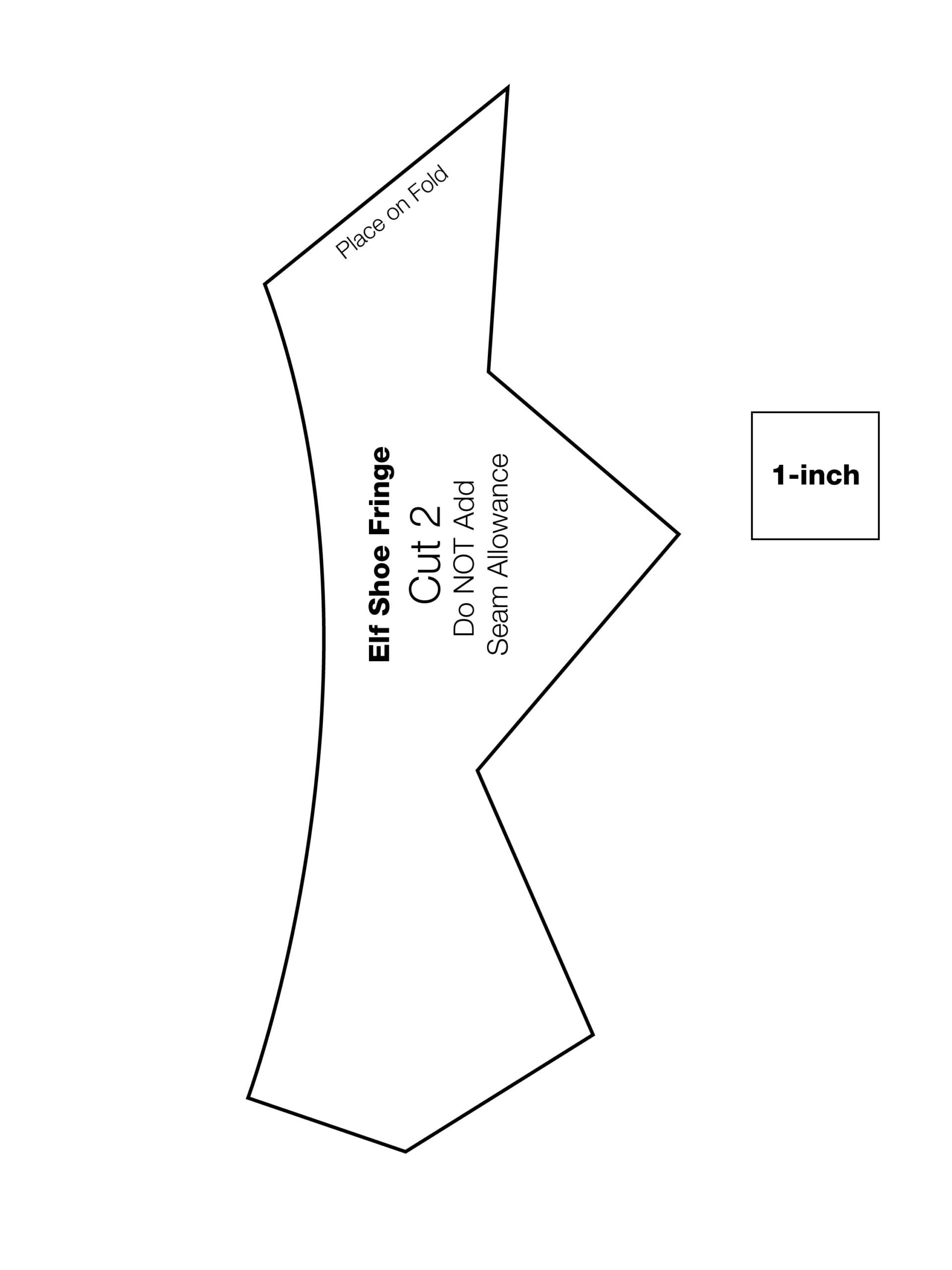 Printable Elf Shoe Template