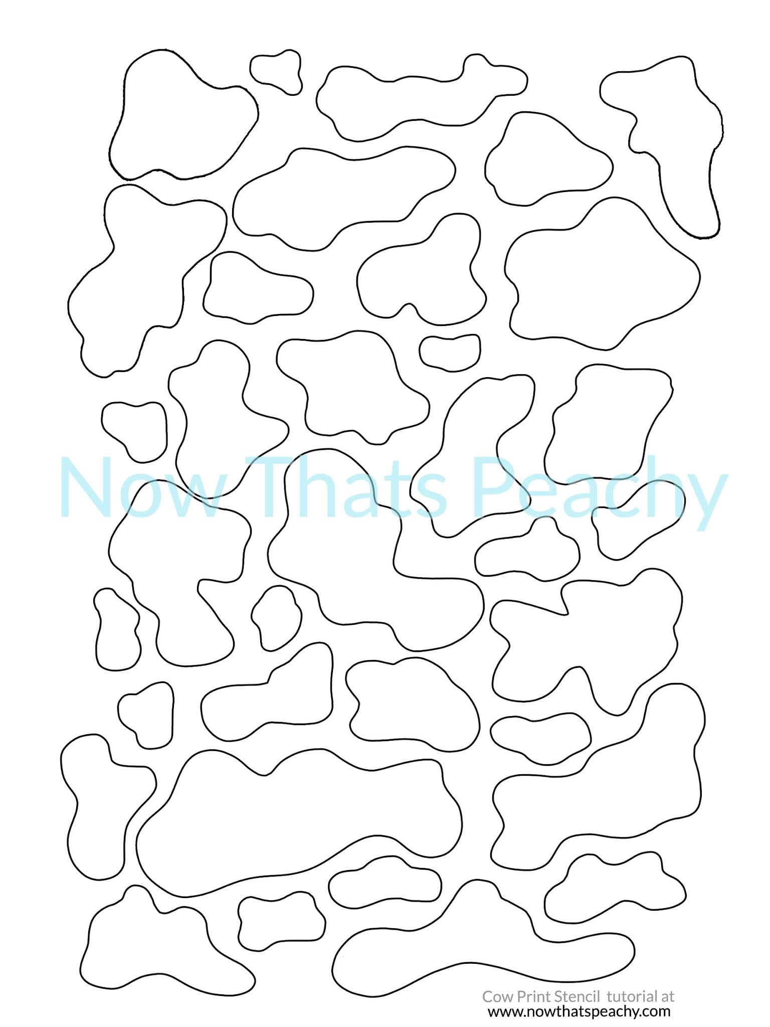How To Stencil On Fabric FREE Cow Print Printable Template Now Thats Peachy