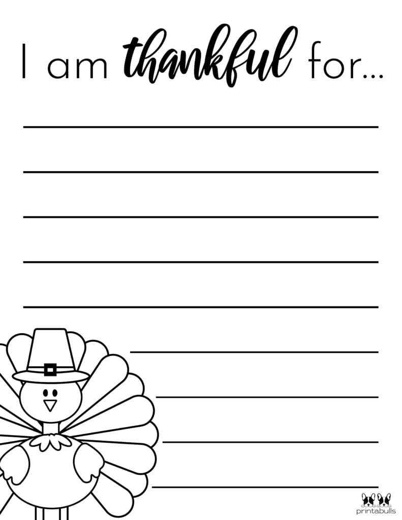 I Am Thankful For Printables 10 Unique Worksheets Printabulls