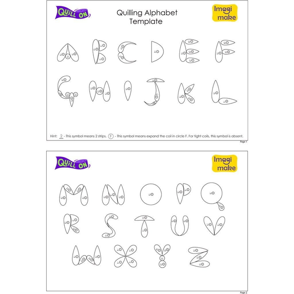 Alphabet Free Printable Quilling Patterns