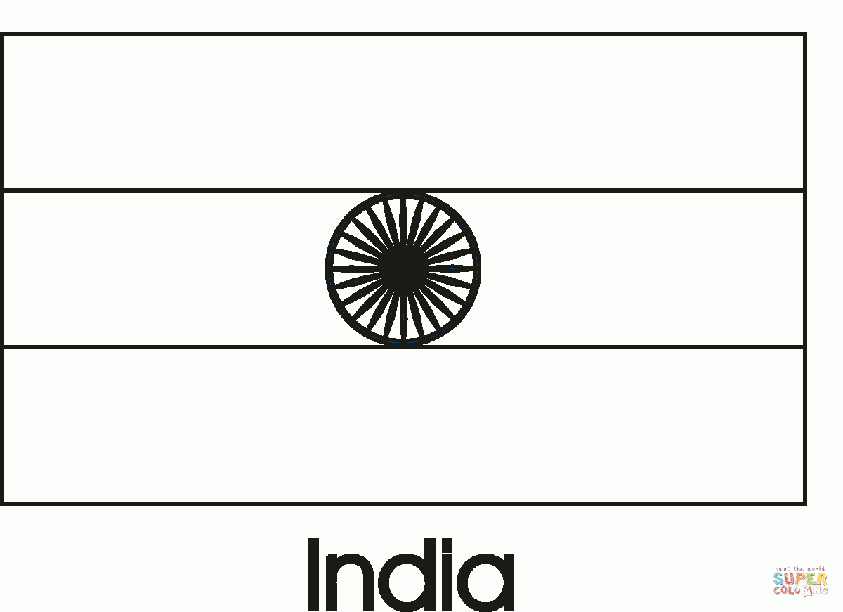 Indian Flag Coloring Pages Coloring Home