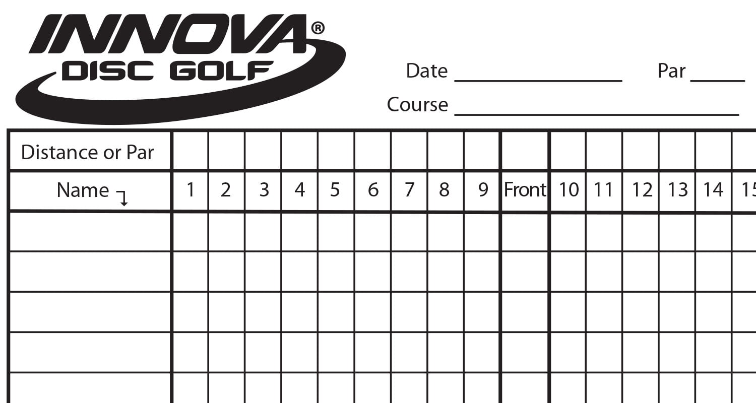 Innova Scorecard Innova Disc Golf