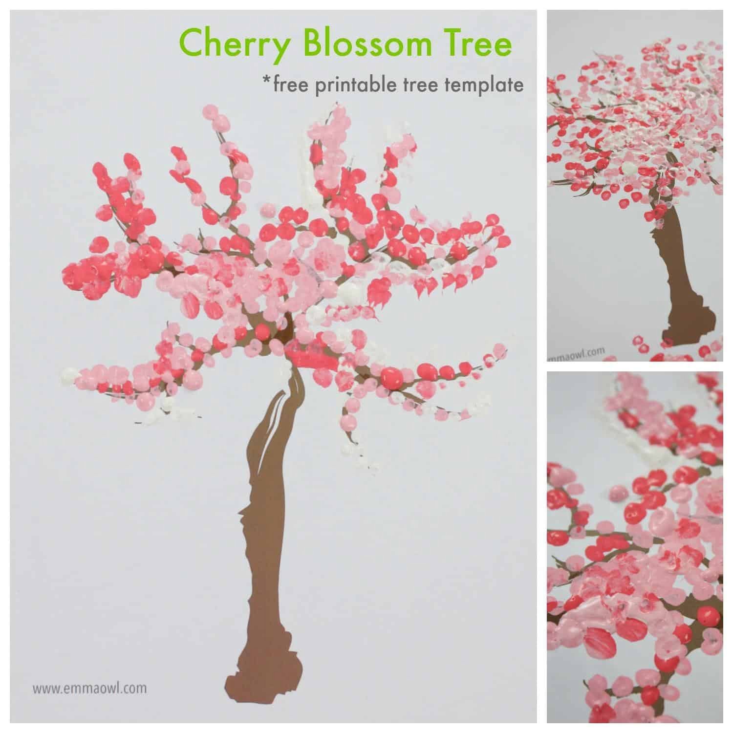 Printable Cherry Blossom Template