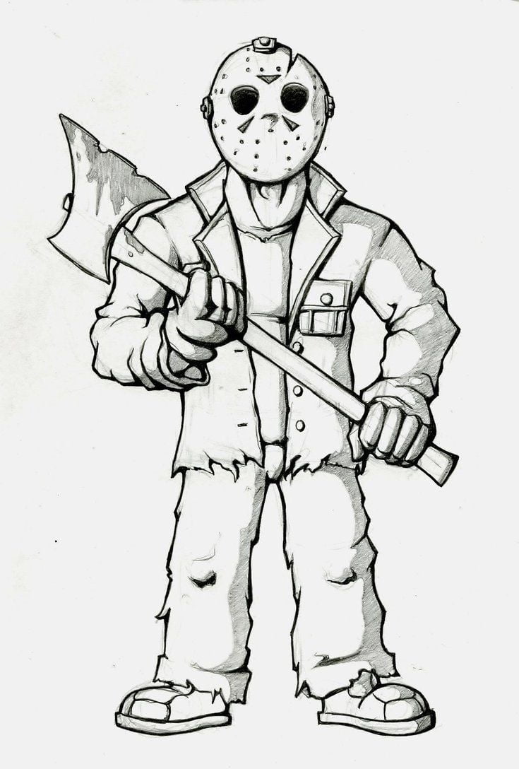 Jason Voorhees By RichieCooksJr deviantart On DeviantArt Graffiti Characters Cartoon Coloring Pages Halloween Coloring