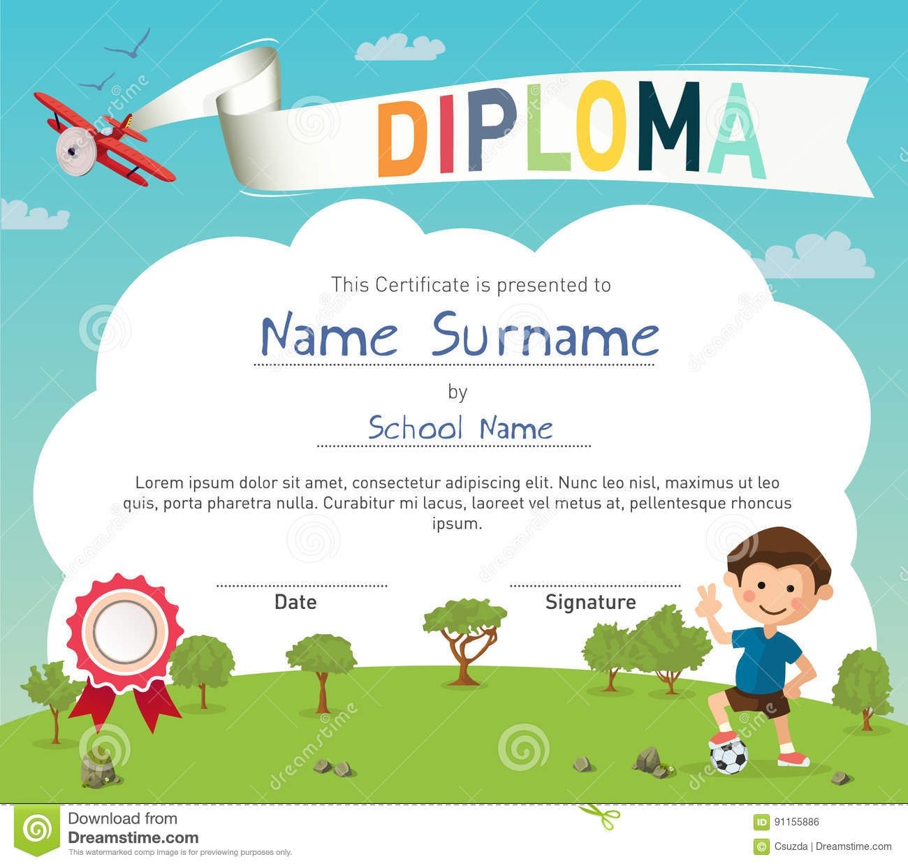 Printable Summer Camp Certificate Template