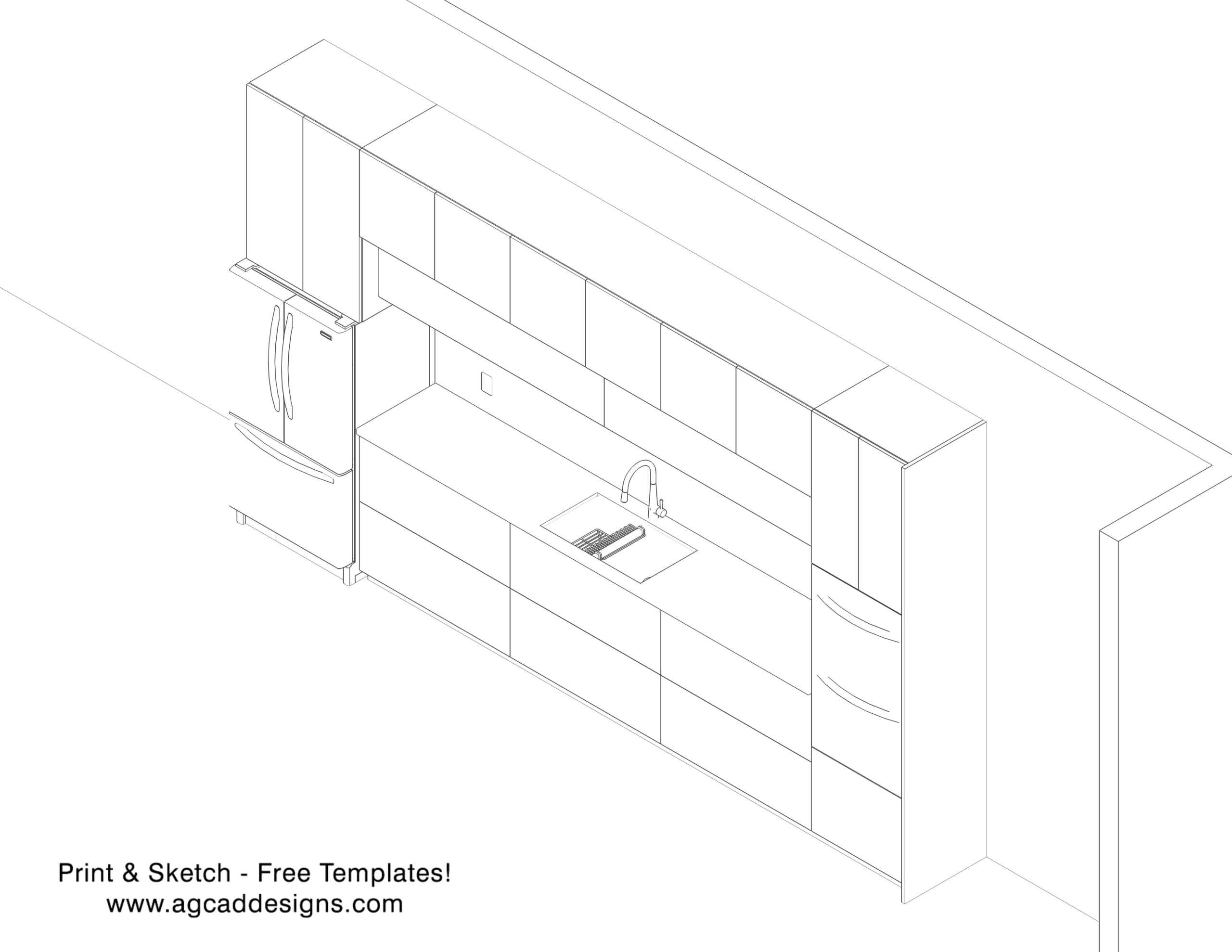 Kitchen Cabinet Print Sketch Free Interior Design Templates Interior Design Template Modern Interior Free Interior Design