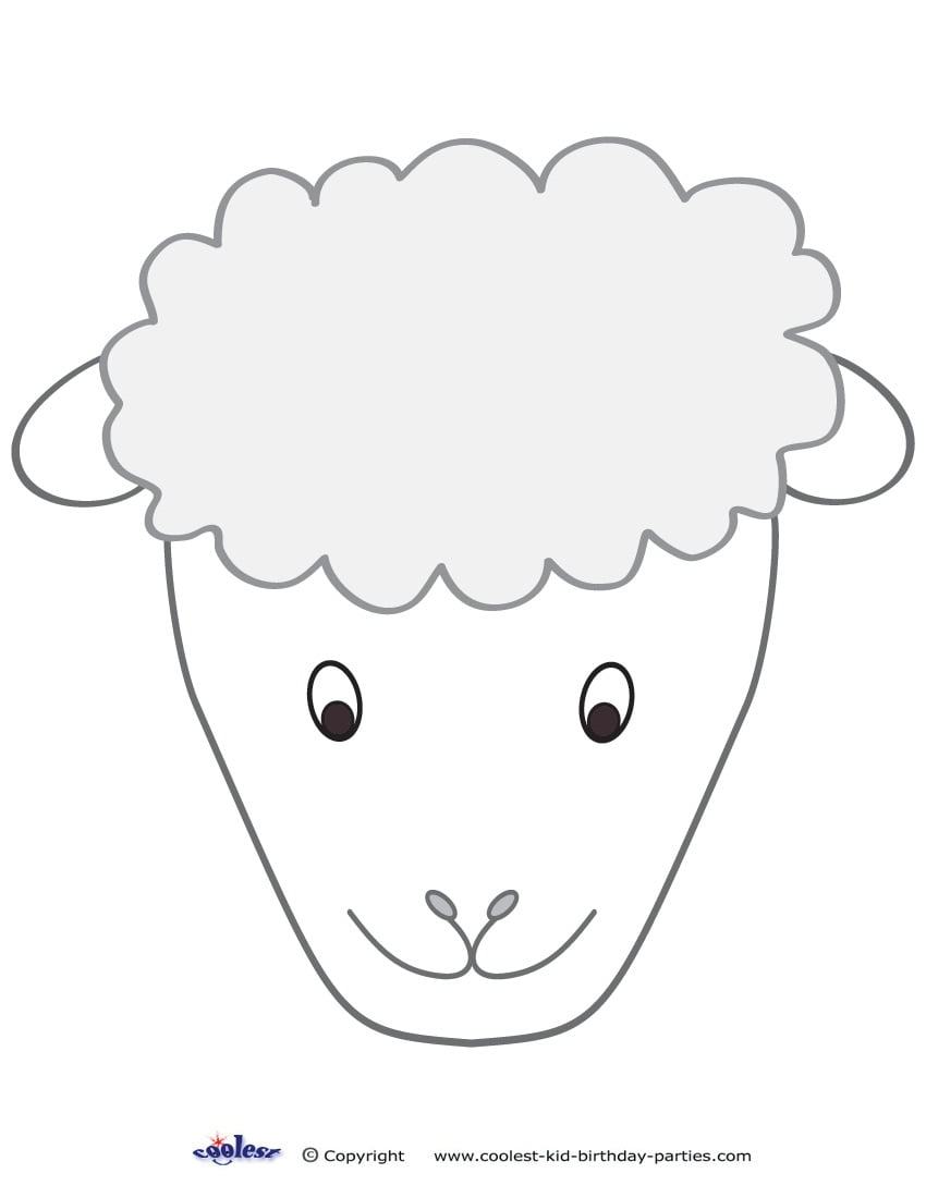 Large Printable Sheep Face Decoration Coolest Free Printables
