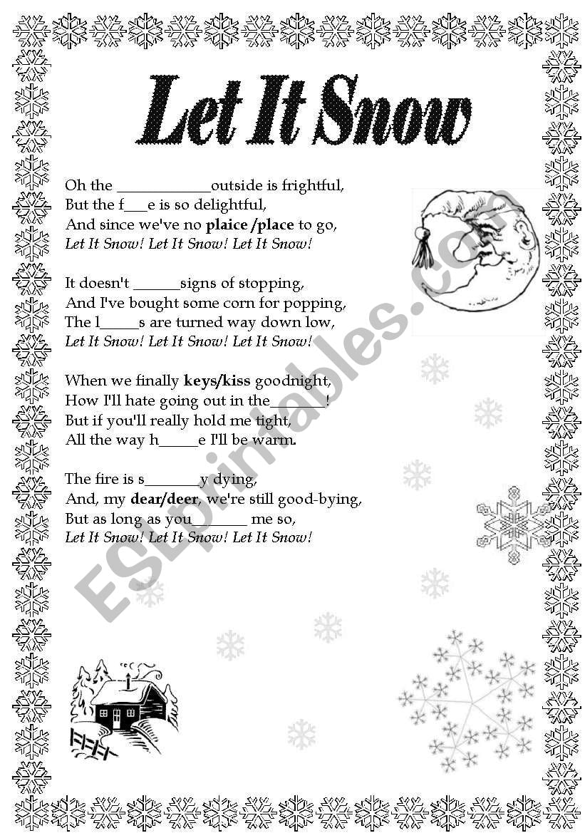 Let It Snow Lyrics Printable