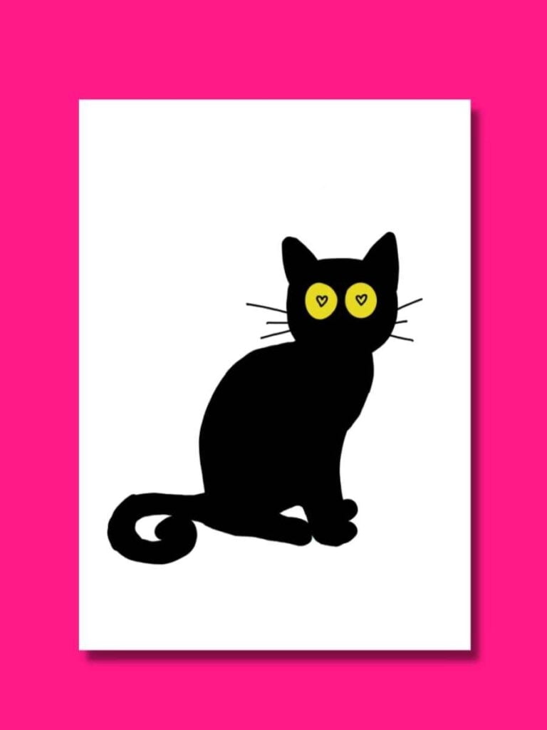 Black Cat Template Printable