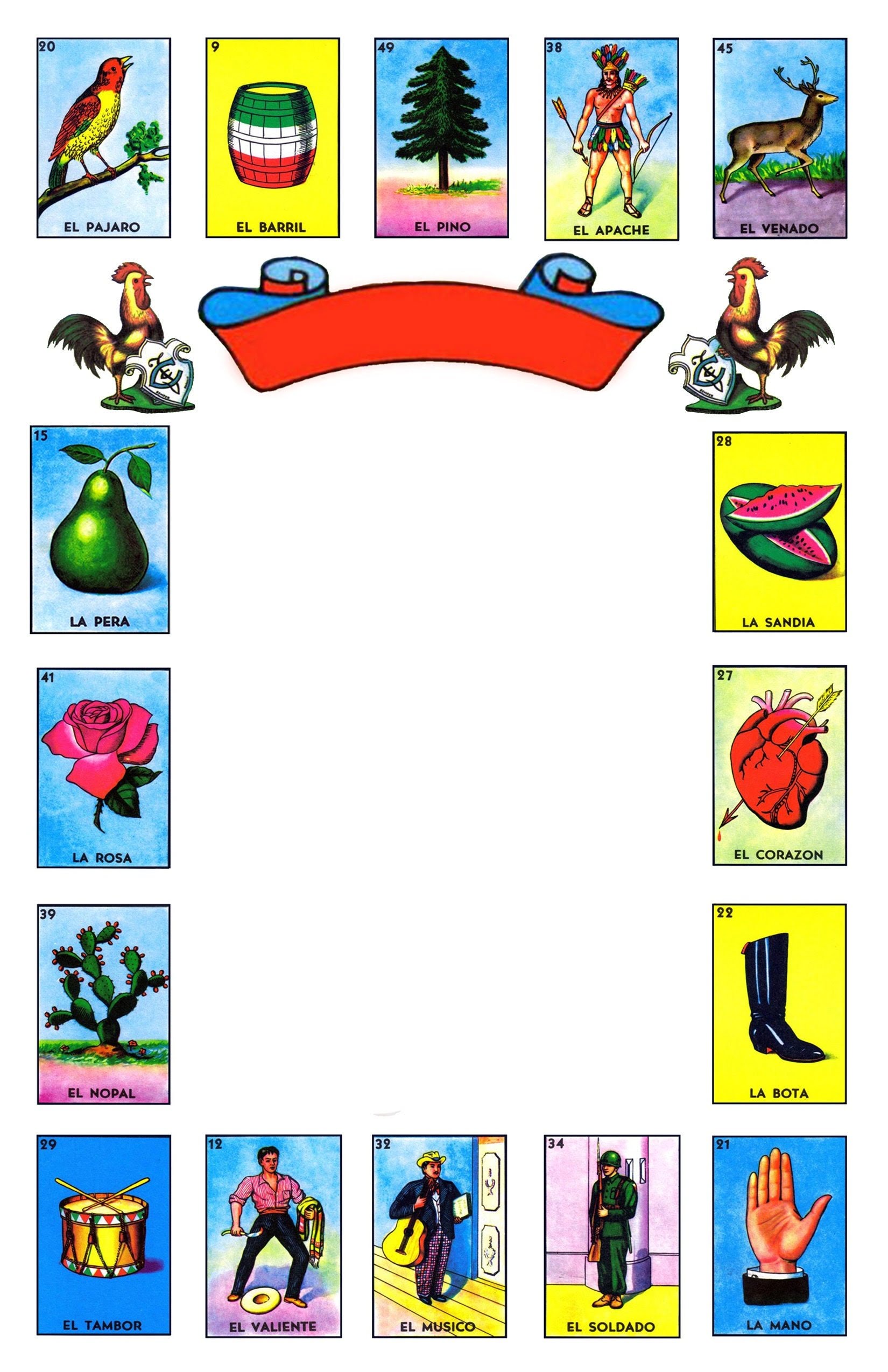 Free Printable Blank Loteria Template