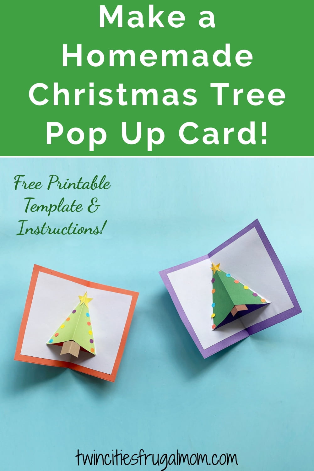 Printable Pop Up Christmas Card Template