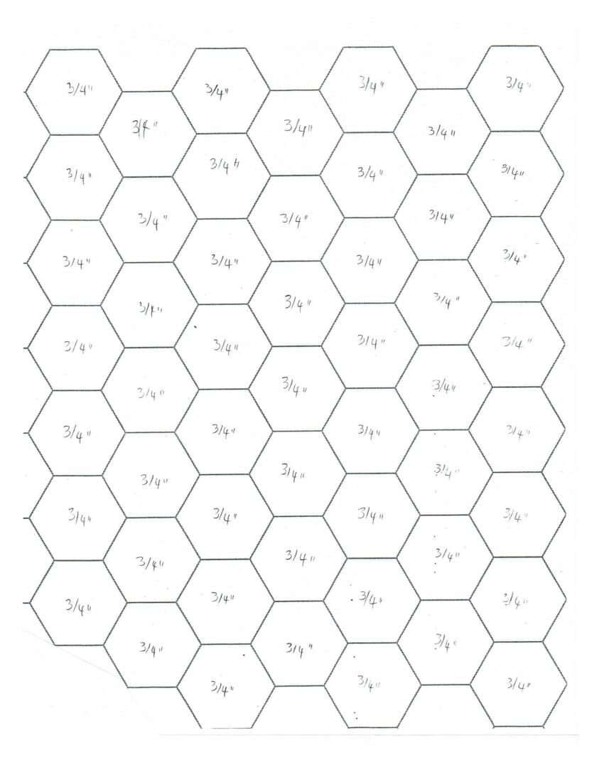 Free Printable Hexagon Template For Quilting