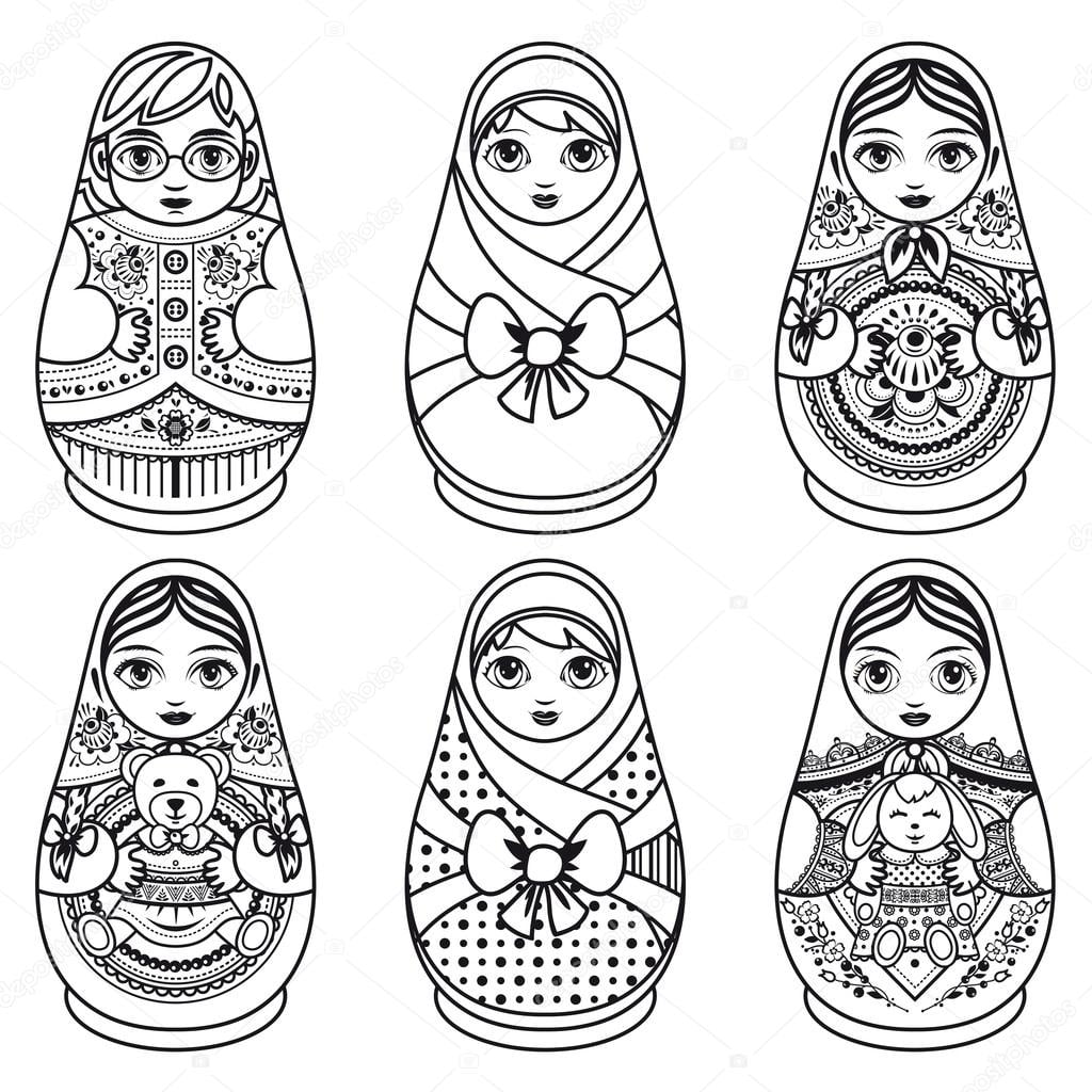 Matryoshka Russian Folk Nesting Doll Babushka Doll Stock Vector Image By ZzN 106276666