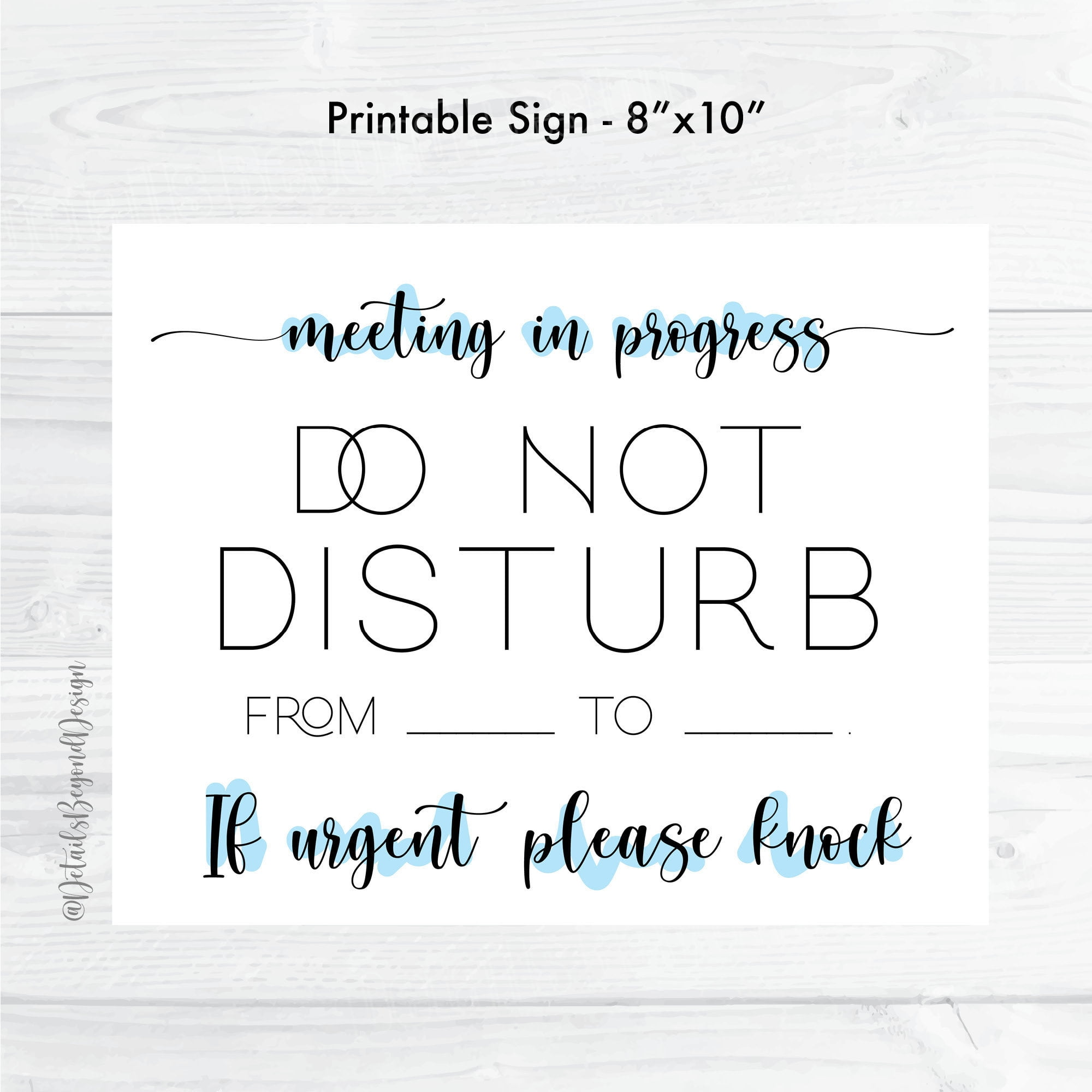 Meeting In Progress Printable Sign Instant Download Etsy de