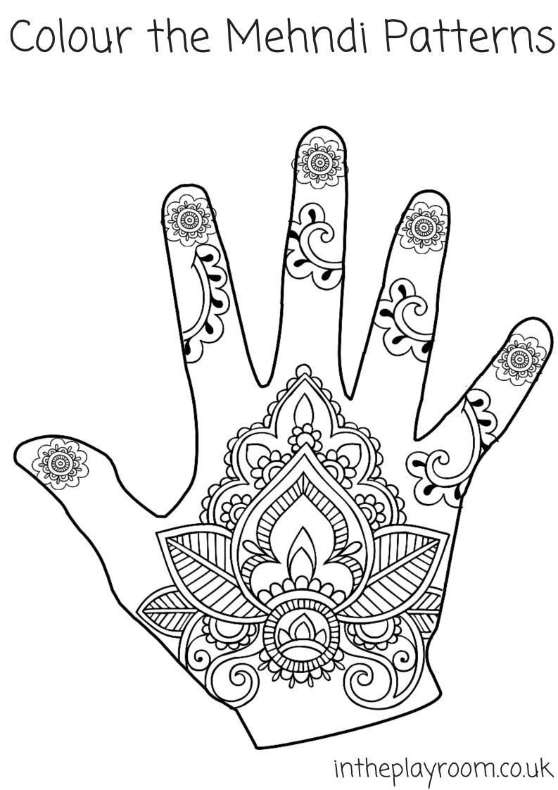 Mehndi Hand Coloring Pages And Templates Henna Design Printable Henna Designs Hand Mehndi Designs Book